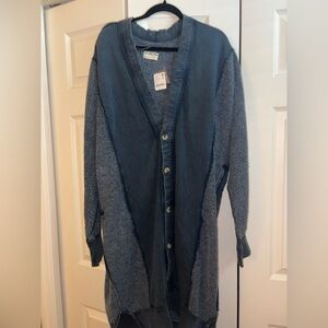 We The Free Blue Cozy Knit Sweater